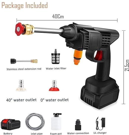 Cordless Portable High Pressure Car Washer Gun