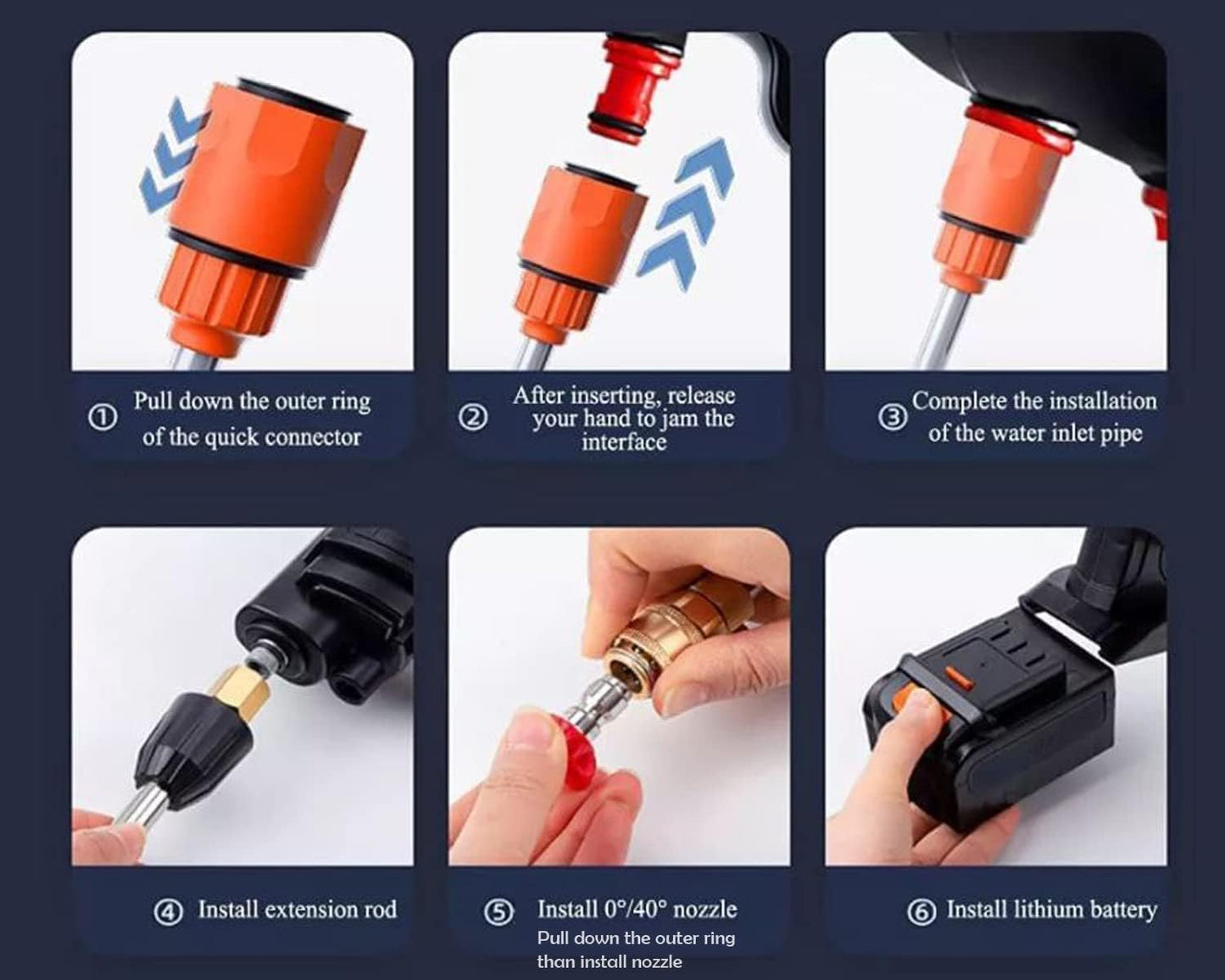 Cordless Portable High Pressure Car Washer Gun