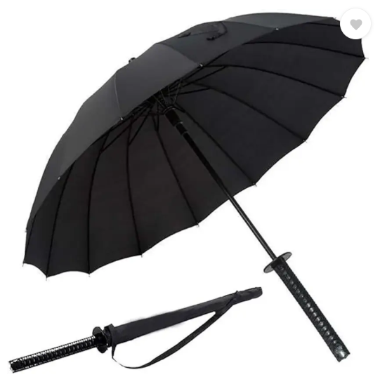 SWORD STYLE UMBRELLA Sword-Design Automatic Large Coverag Umbrella (Black)