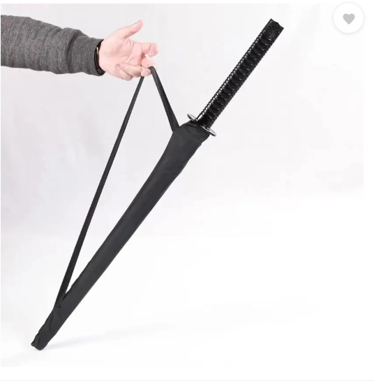 SWORD STYLE UMBRELLA Sword-Design Automatic Large Coverag Umbrella (Black)