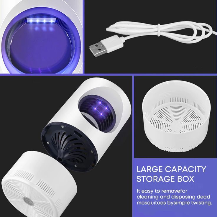Mosquito Killer Inhalation Mosquito Trap Lamp Electronic Mosquito Zapper LED Trap Lamp Strong Suction Fan USB Powered