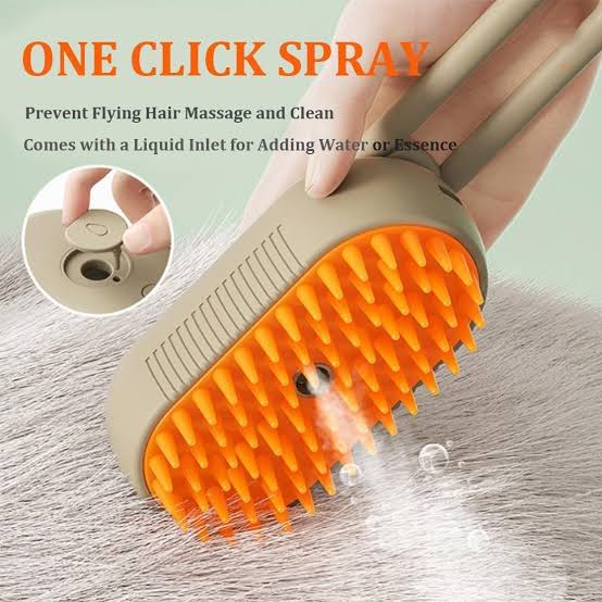 USB Rechargeable Soft Rubber Cat Bathing Massaging Brush Electronic Comb for Dog & Cat