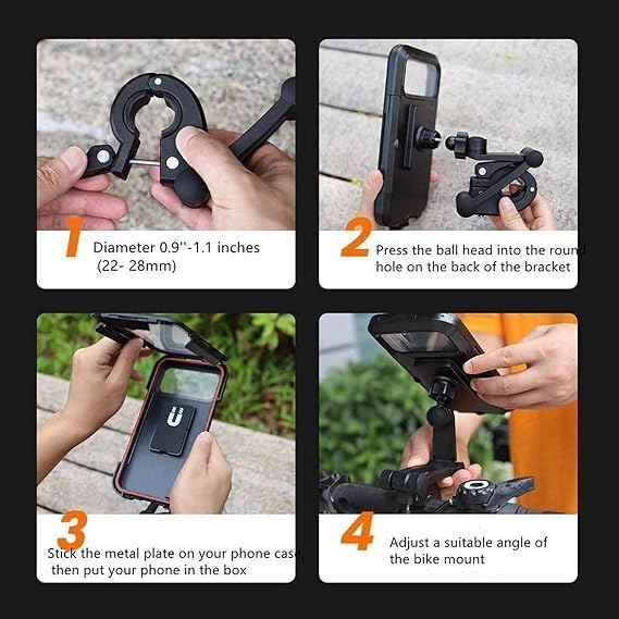 Water proof foldable bike Mobile Holder