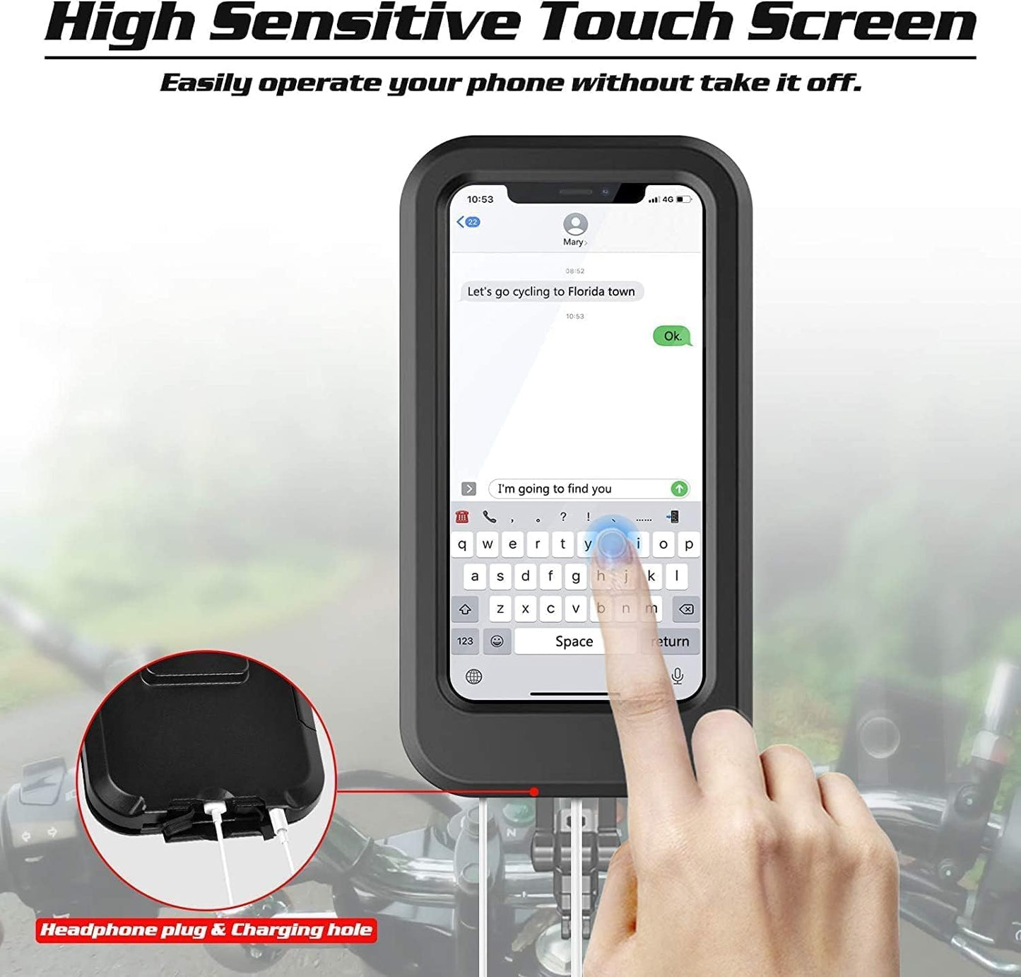 Water proof foldable bike Mobile Holder