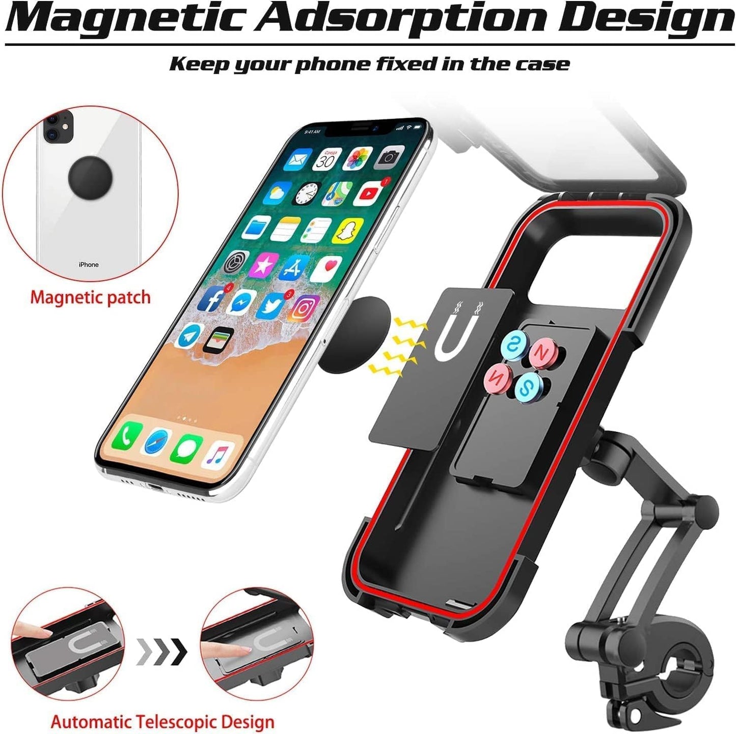 Water proof foldable bike Mobile Holder