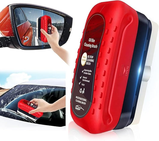 Car Window Oil Film Remover, Automotive Oil Film Cleaning Brush.