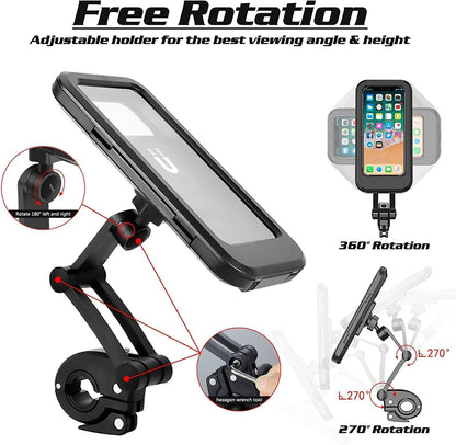 Water proof foldable bike Mobile Holder