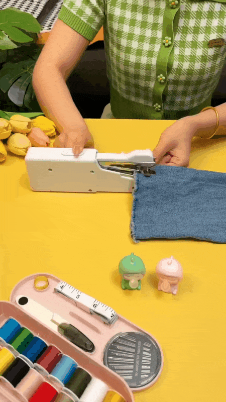 Stitch Handheld Cordless Portable White Sewing Machine