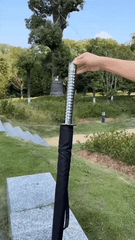 SWORD STYLE UMBRELLA Sword-Design Automatic Large Coverag Umbrella  (Black)