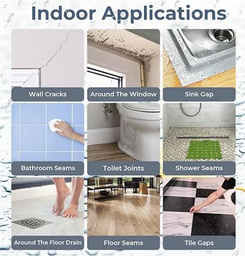 Crack Seal Glue 300gm with Brush Transparent Waterproof Resin Epoxy for Roof Leakage Crack Seal Agent Roof Water Leakage Solution Water Proof Glue for Waterproofing (300 GM / 1 PACK)