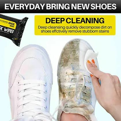 Natural Sneaker & Shoe Cleaner Wipes - 1 Packs of 80 - Portable Sneakers Cleaner Shoe Wipes Quickly Remove Dirt & Stains